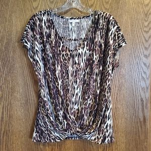 Maurices Animal Print Multi Color SleevelessTop -  - Size XL
